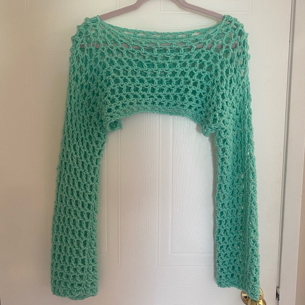 Handmade crochet shrug
